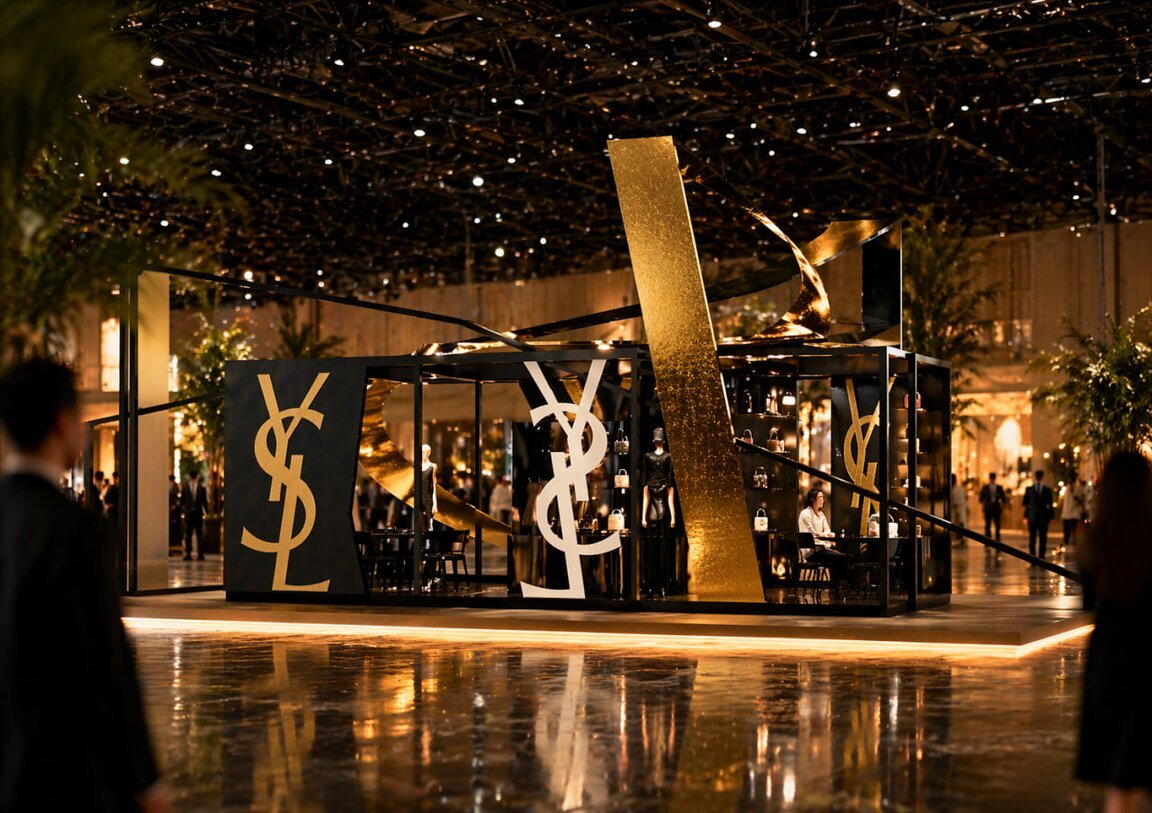 YSL exhibition stand